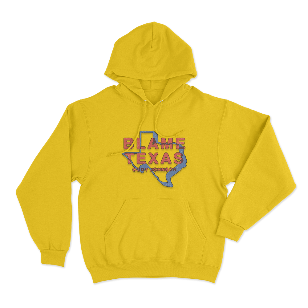 Blame Texas Unisex Hoodie Yellow Blame Texas Unisex Hoodie Yellow