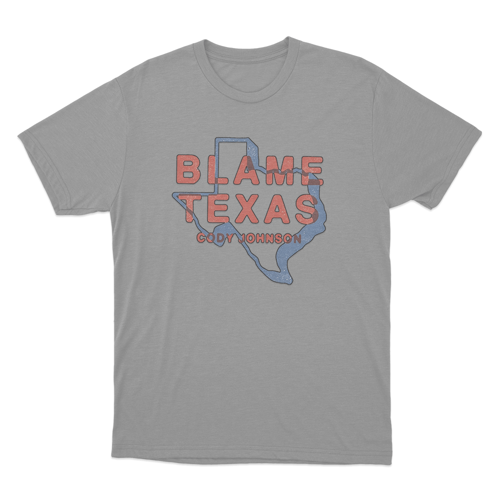 Blame Texas Unisex T Shirt Grey Blame Texas Unisex T Shirt Grey