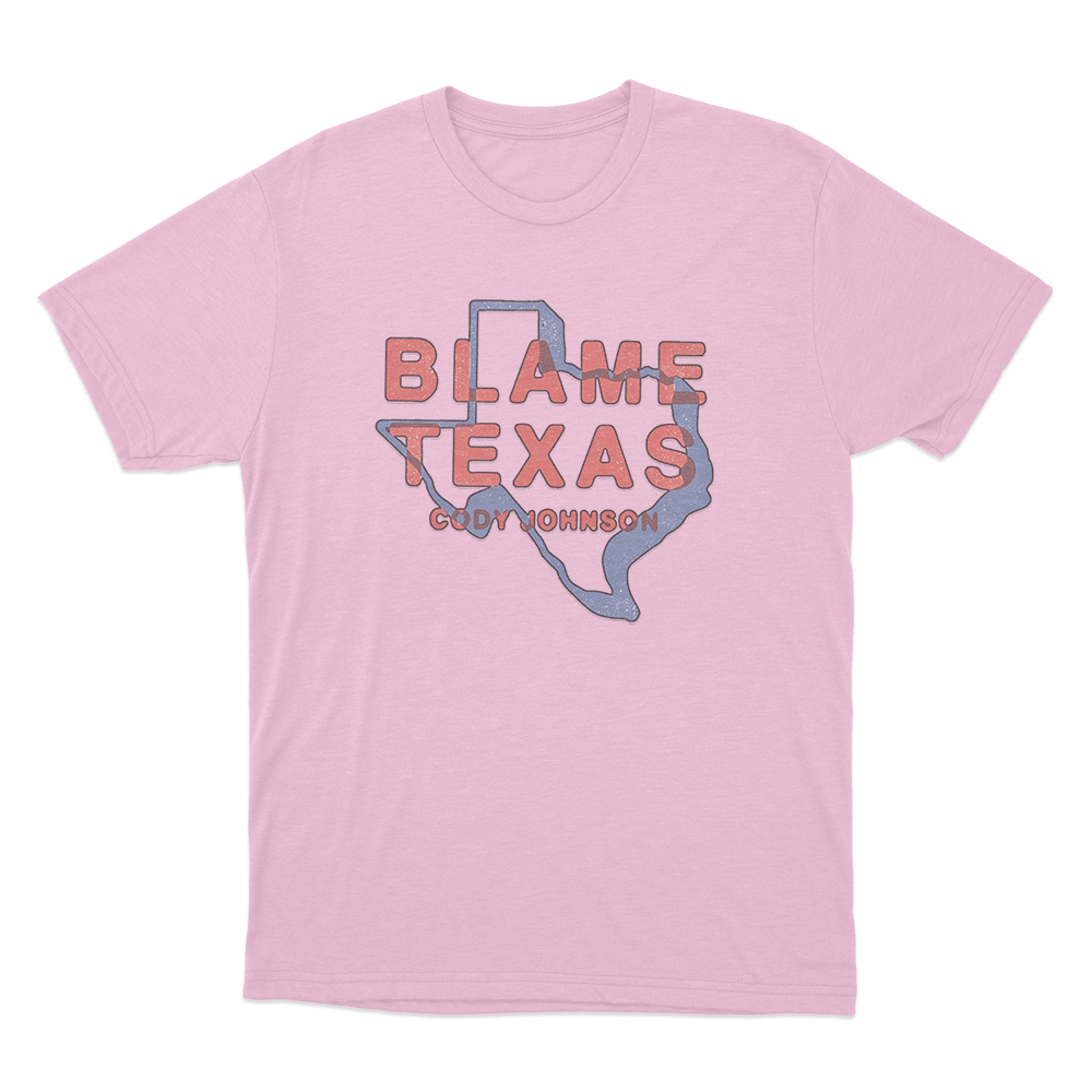 Blame Texas Unisex T Shirt Pink Blame Texas Unisex T Shirt Pink