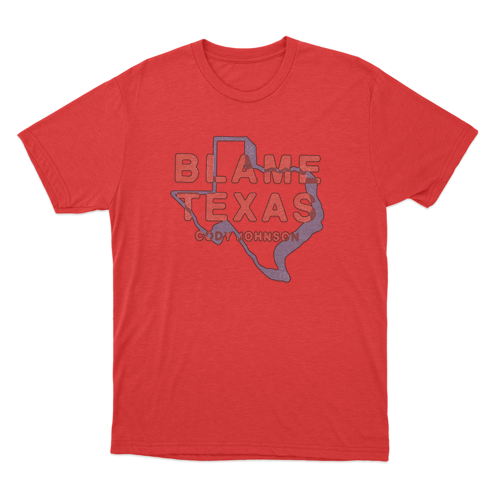 Blame Texas Unisex T Shirt Red Blame Texas Unisex T Shirt Red