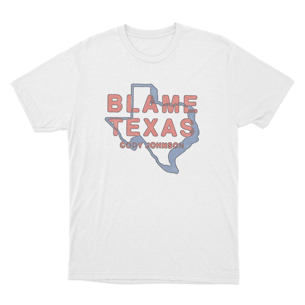 Blame Texas Unisex T Shirt White Blame Texas Unisex T Shirt White