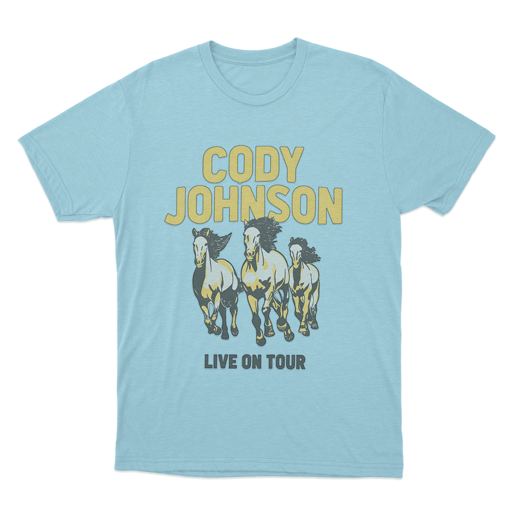 Horses 2026 Tour Unisex T Shirt Sky Blue Horses 2026 Tour Unisex T Shirt Sky Blue