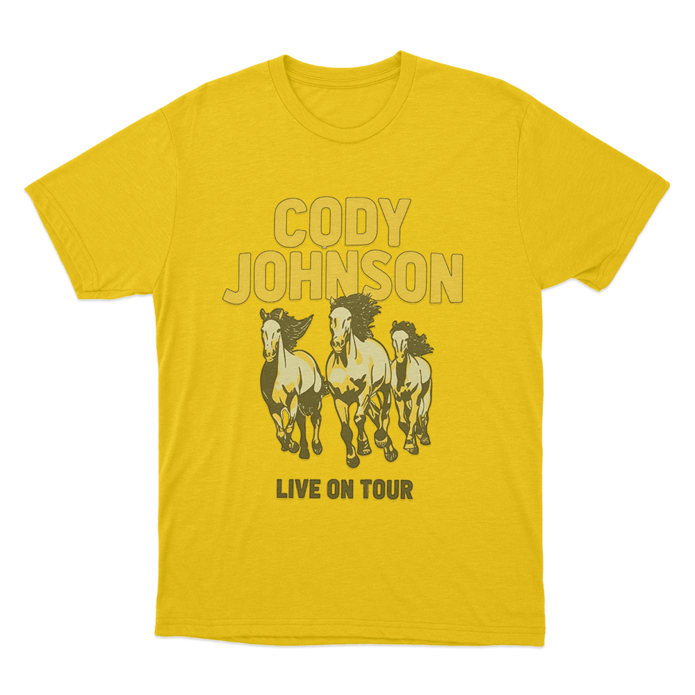 Horses 2026 Tour Unisex T Shirt Yellow Horses 2026 Tour Unisex T Shirt Yellow