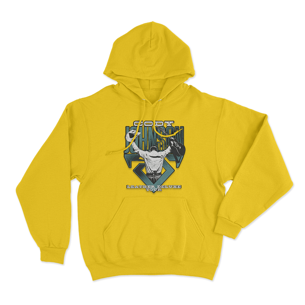 Leather Deluxe Photo Tour Unisex Hoodie Yellow Leather Deluxe Photo Tour Unisex Hoodie Yellow