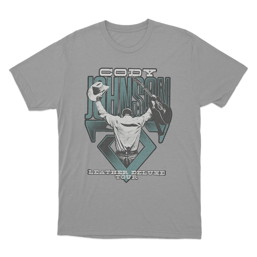 Leather Deluxe Photo Tour Unisex T Shirt Grey Leather Deluxe Photo Tour Unisex T Shirt Grey