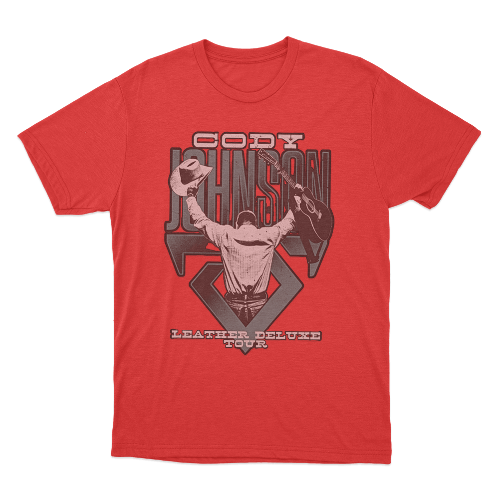 Leather Deluxe Photo Tour Unisex T Shirt Red Leather Deluxe Photo Tour Unisex T Shirt Red