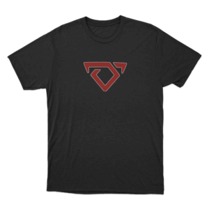 Red CJ Logo Unisex T Shirt Black
